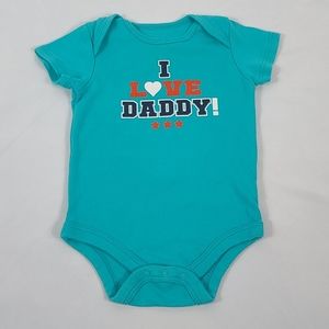 "I Love Daddy" Teal Onesie